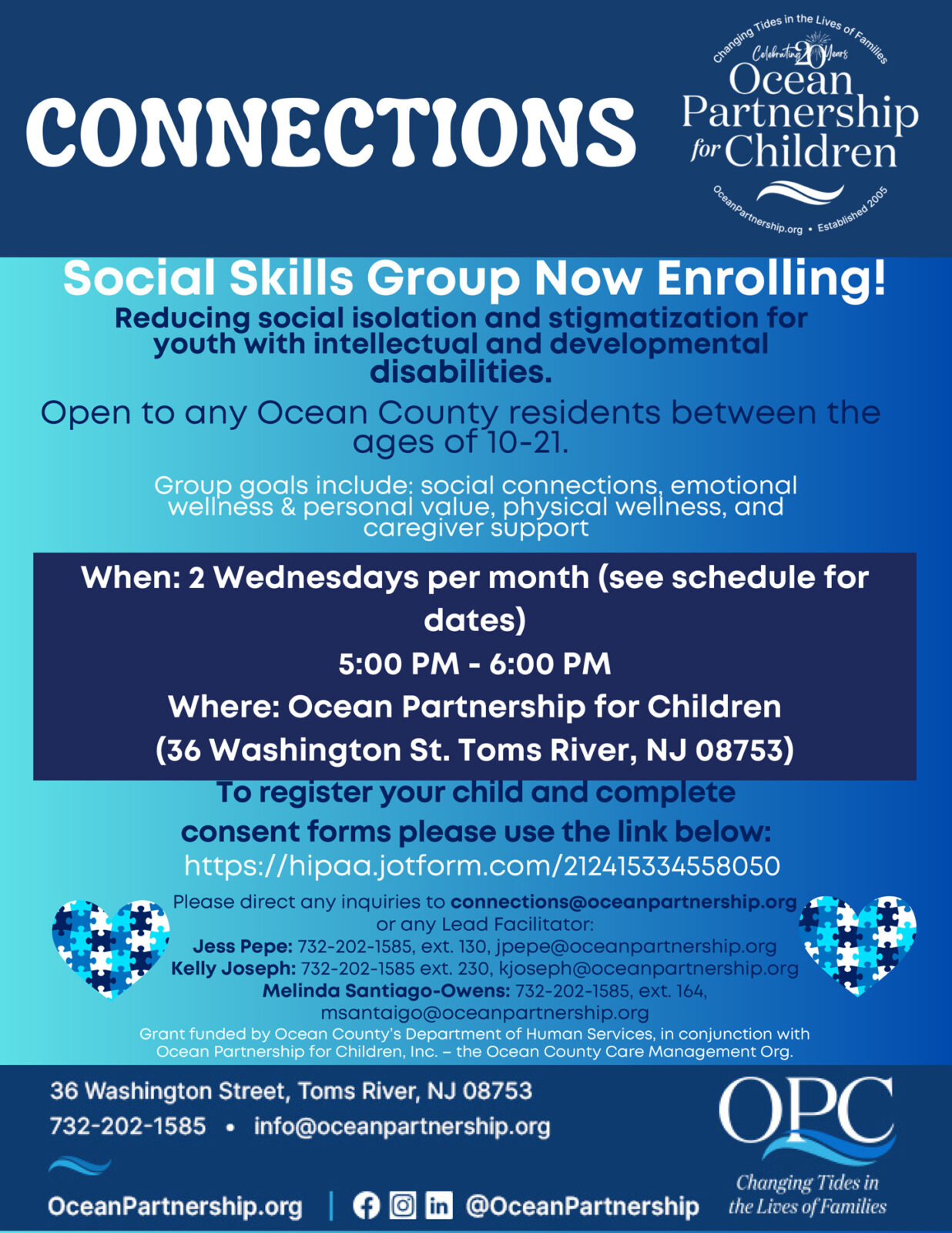 Ocean Partnership for Children Connections Flyer
