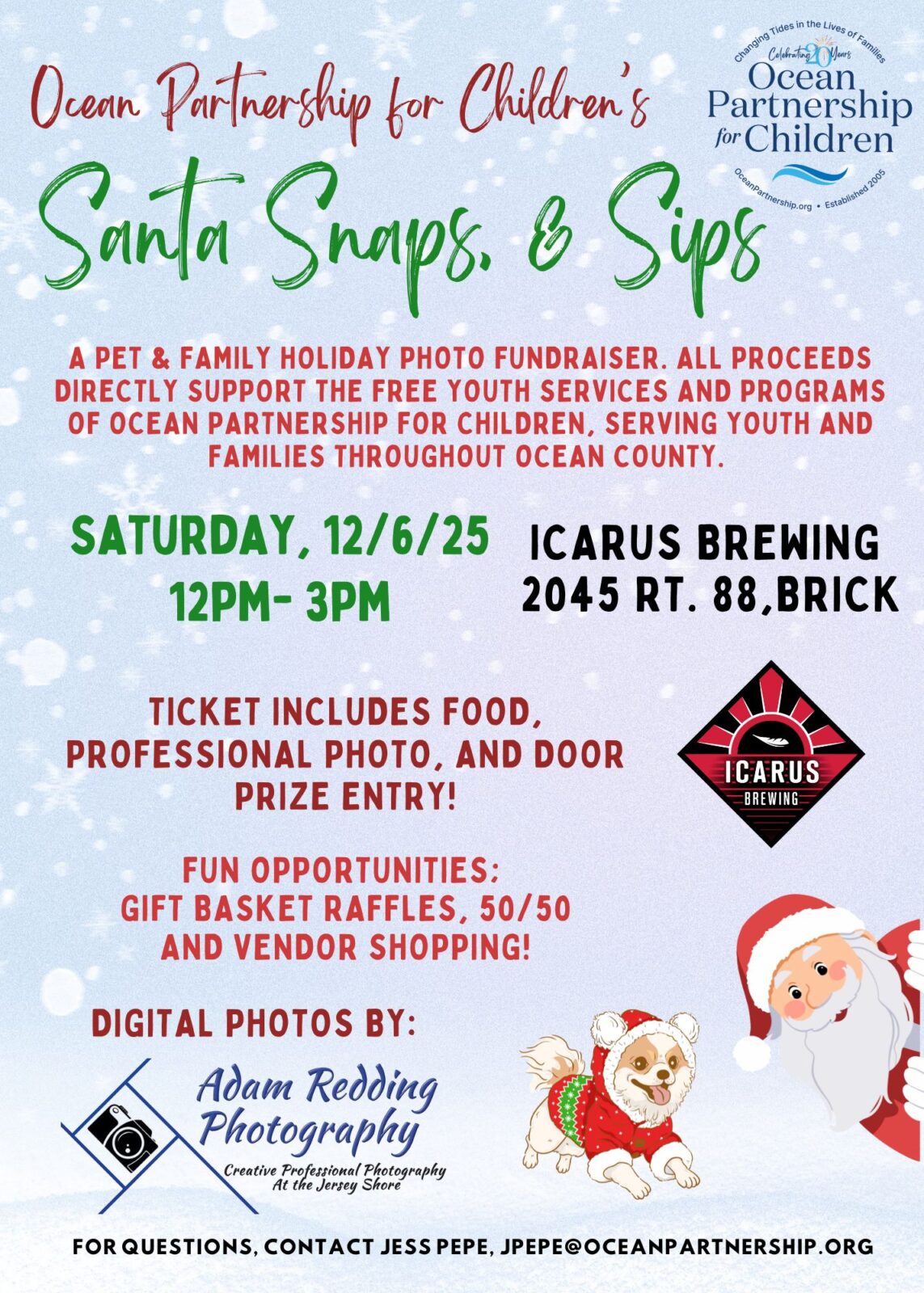 Ocean Partnership for Children's Santa Snaps & Sips Event